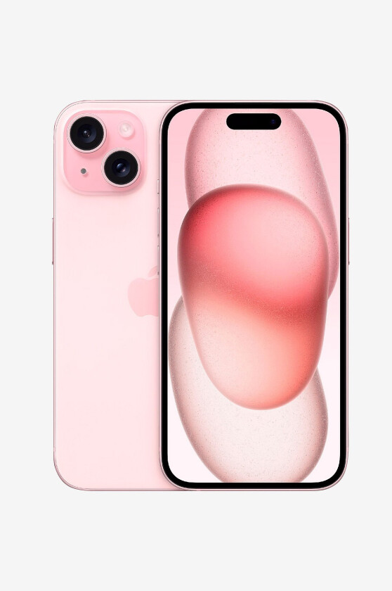 iPhone 15 - 5G smartphone - dobbelt-SIM / Internminne 128 GB - OLED-display - 6.1 - 2556 x 1179 piksler - 2x bakkameraer 48 MP, 12 MP - front camera 12 MP - rosa