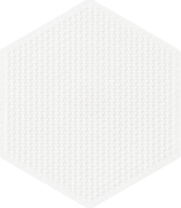 Mini Perleplate 594 Sekskant Hvit - 1 stk