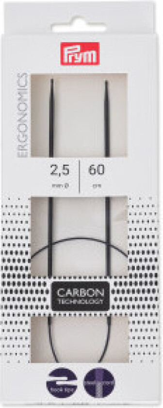 Ergonomics Rundpinne Karbon 60cm 2,50mm