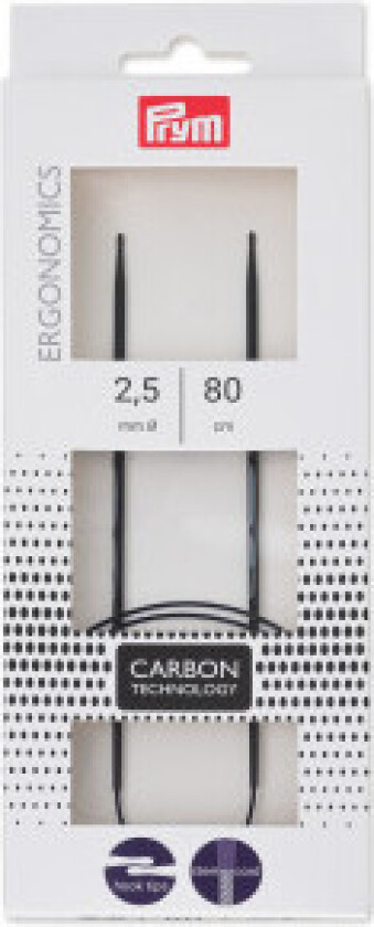 Ergonomics Rundpinne Karbon 80cm 2,50mm