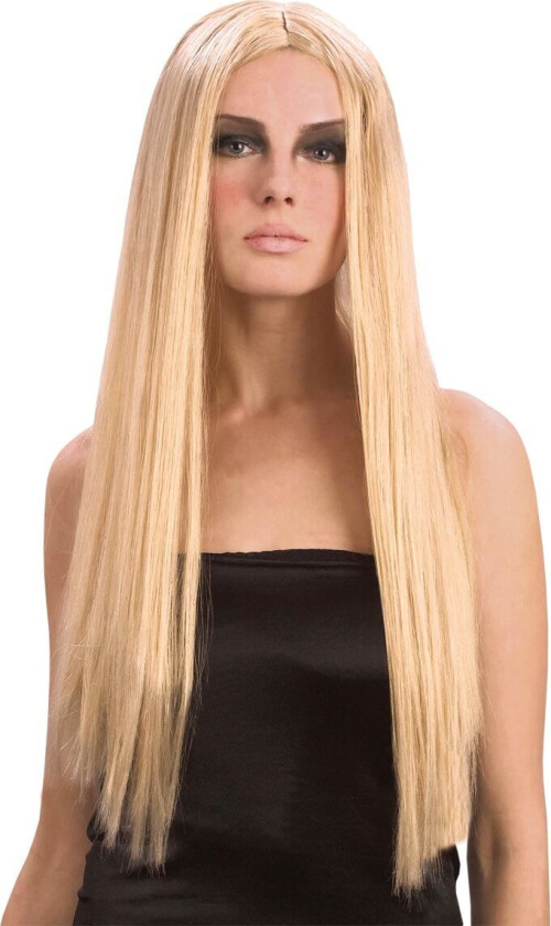 Blond parykk for voksen kvinne.Size-One size