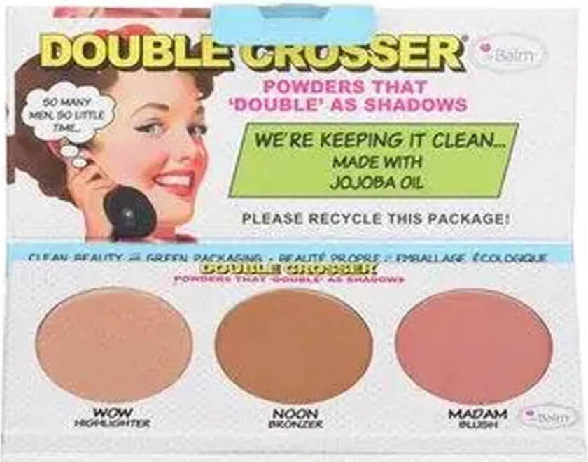 TheBalm Double Crosser Highlighter, Bronzer & Blush Palette 1pcs