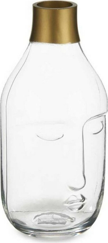 Vase Ansikt Gjennomsiktig Glass (11 x 24,5 x 12 cm)