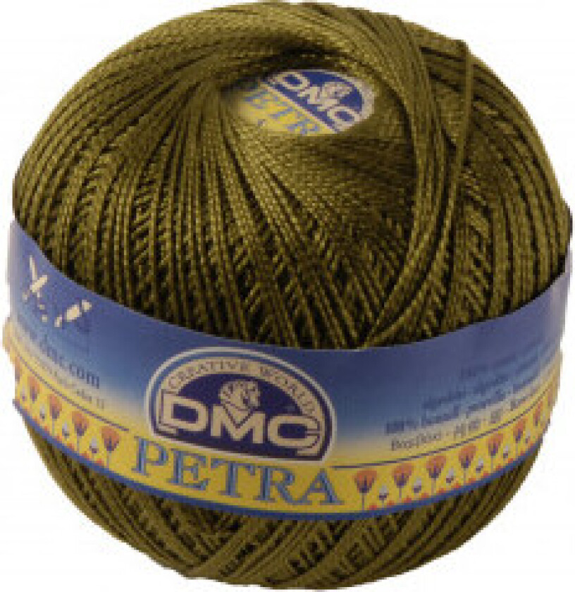 Petra nr. 5 heklegarn Unicolour 53011 Armégrønn