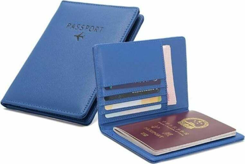 Bilde av Passholder i PU-skinn, Blå