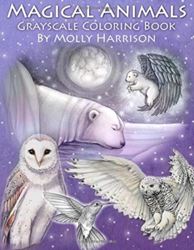 Magical Animals - A Grayscale Coloring Book Featuring Fantasy Wildlife and More! av Molly Harrison (Paperback)