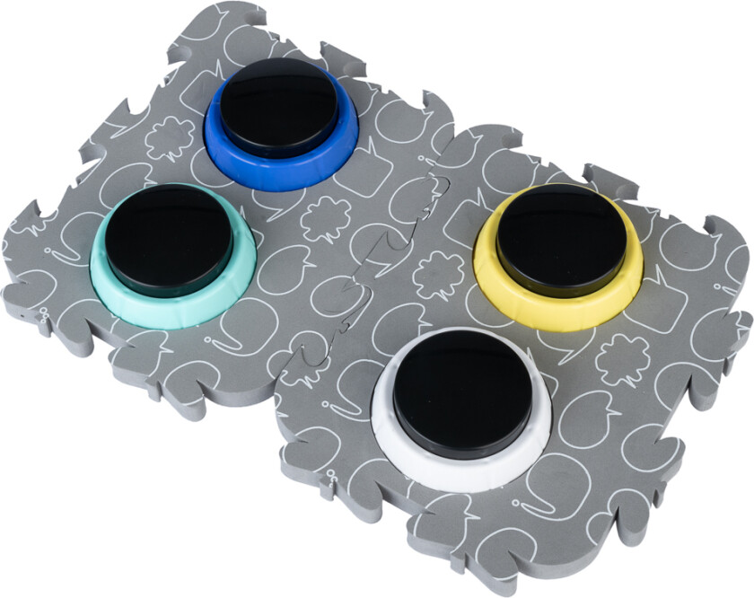 Pet Talking Buttons "Let's Talk!" - Ø 9 x H 4 cm, 4 stykker