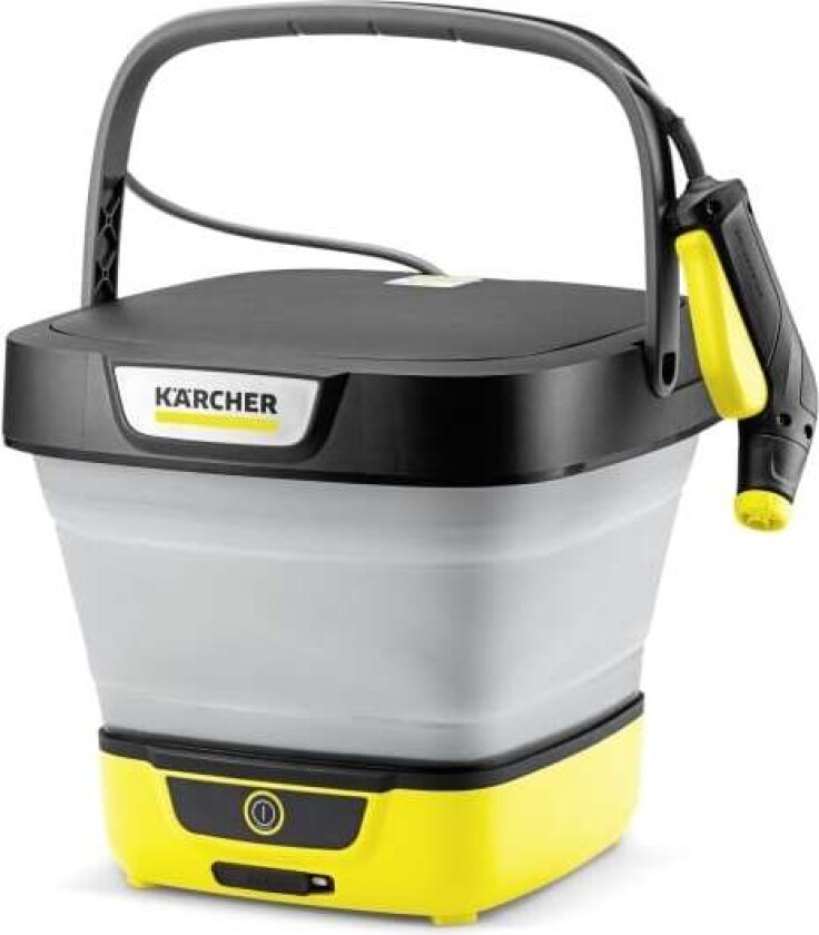 Kärcher OC 3 foldbar, kompakt, batteri, 1,8 m, lavtrykk, 8 l, svart, hvit, gul