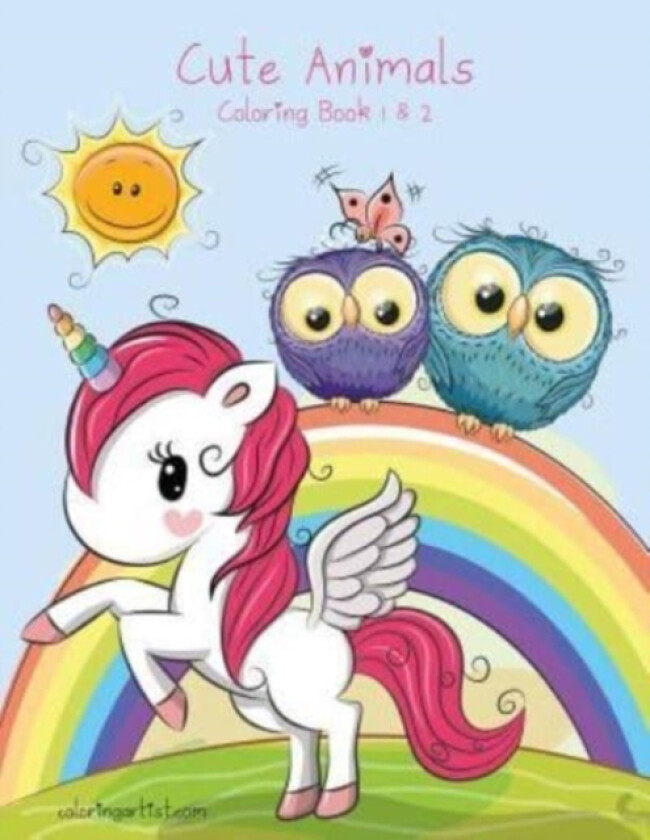 Cute Animals Coloring Book 1 & 2 av Nick Snels (Paperback)