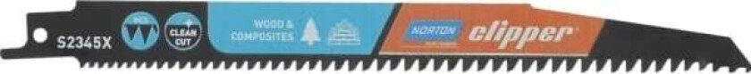 Norton Clipper Sagblad S2345X 200mm/2stk. mykt tre