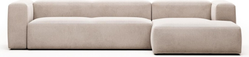Blok Sofa Høyre 4 Seter Beige