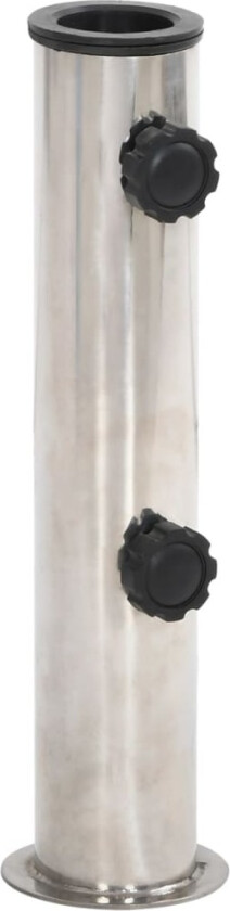 Parasollfot for Ø38/48 mm stang matt sølv stål