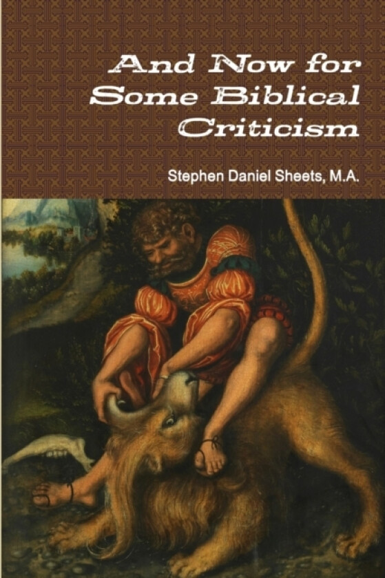 And Now for Some Biblical Criticism av Stephen Daniel Sheets (Paperback)
