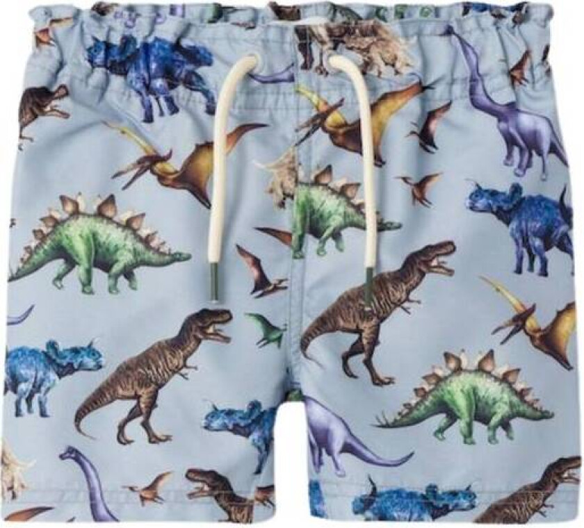 Name It - Badeshorts Zimon Zen Blue Dinosaurs