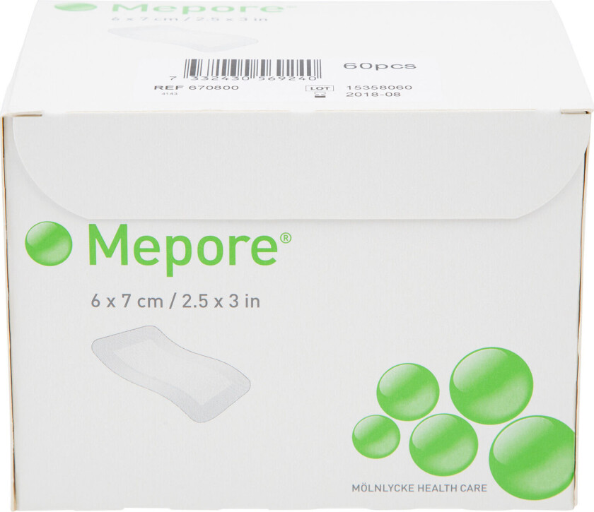 Bilde av Selvheftende kompress, Steril, 6x7 cm, 60 stk.