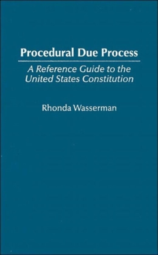 Procedural Due Process av Rhonda Wasserman (Hardcover)