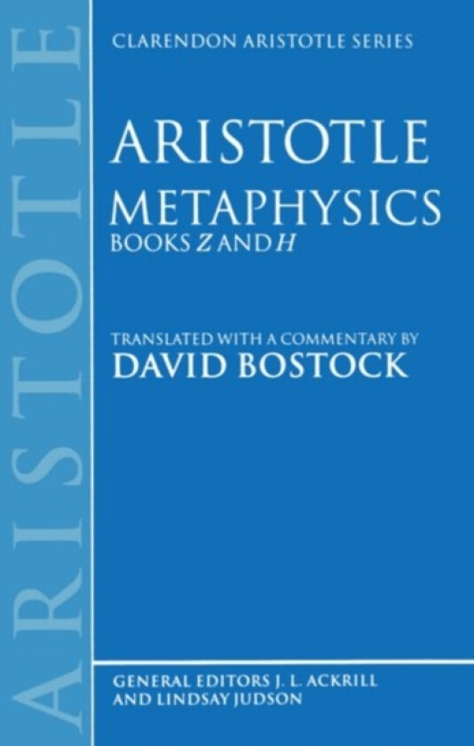 Metaphysics Books Z and H av Aristotle (Paperback)