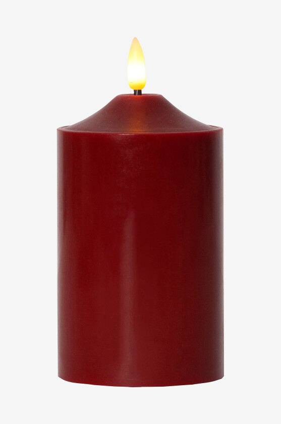 LED Kubbelys Flamme 15 cm - Rød
