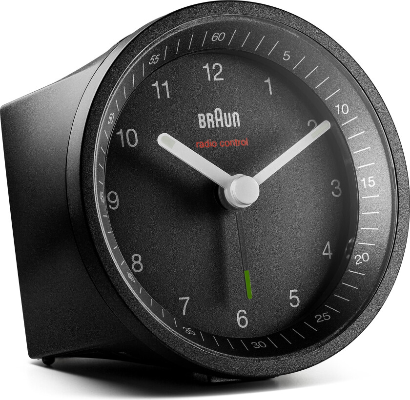 BC07 - alarm clock - round - quartz - desktop - black