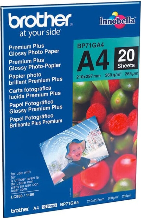 Bilde av Fotopapir Glossy A4 20 Ark 260 G