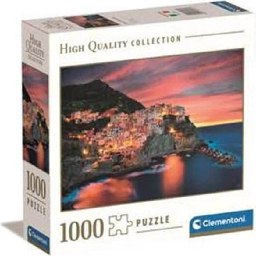 "Dusk in Manarola" Square Box Jigsaw Puzzle 1.000 pieces 2D Puslespill