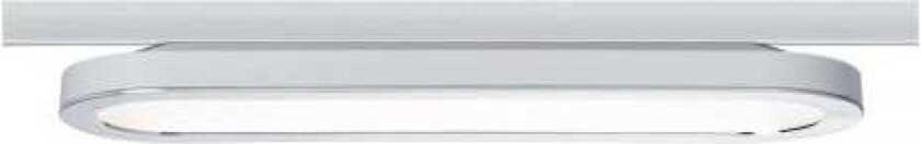 953.20, Spotlight på skinne, 1 ampuller, LED, 2700 K, 480 lm, Kromfarget, Hvit