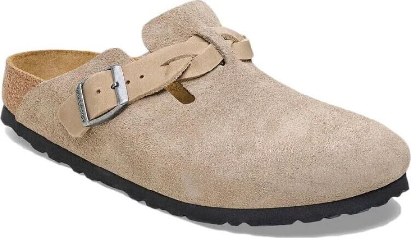 Boston Braided Suede Leather Narrow Sko Beige female 40