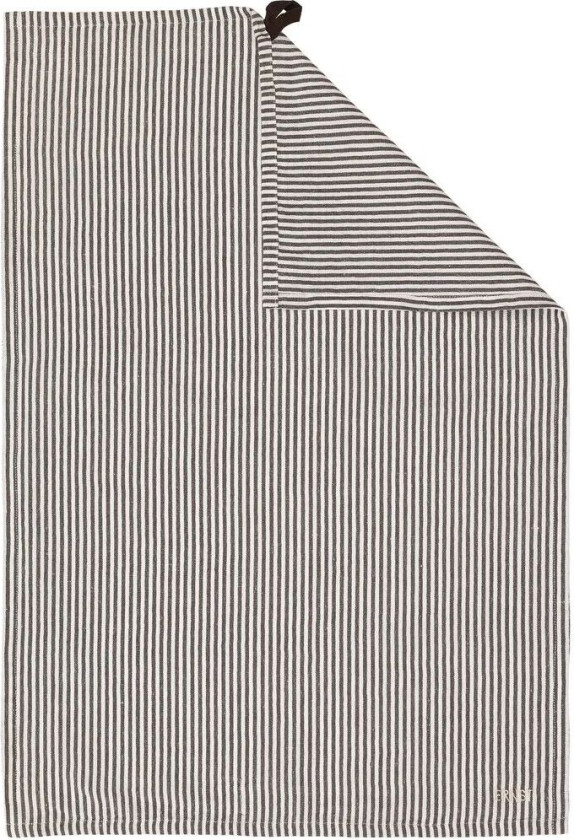 kjøkkenhåndkle, smale striper 47x70 cm Brunt-hvit