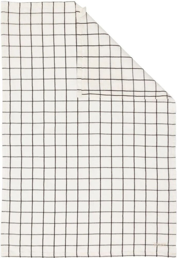 kjøkkenhåndkle, store ruter 47x70 cm Hvit-brun