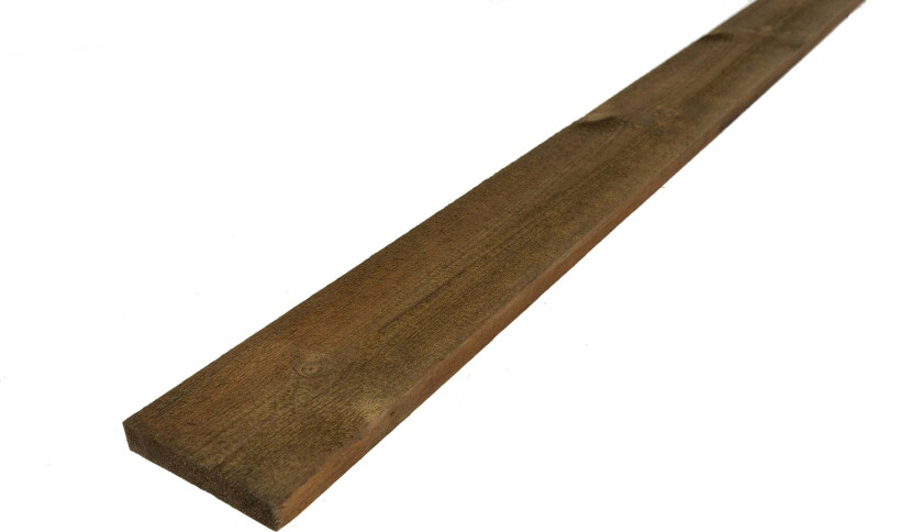 Kledning rektangulær furu 19x98 mm brun