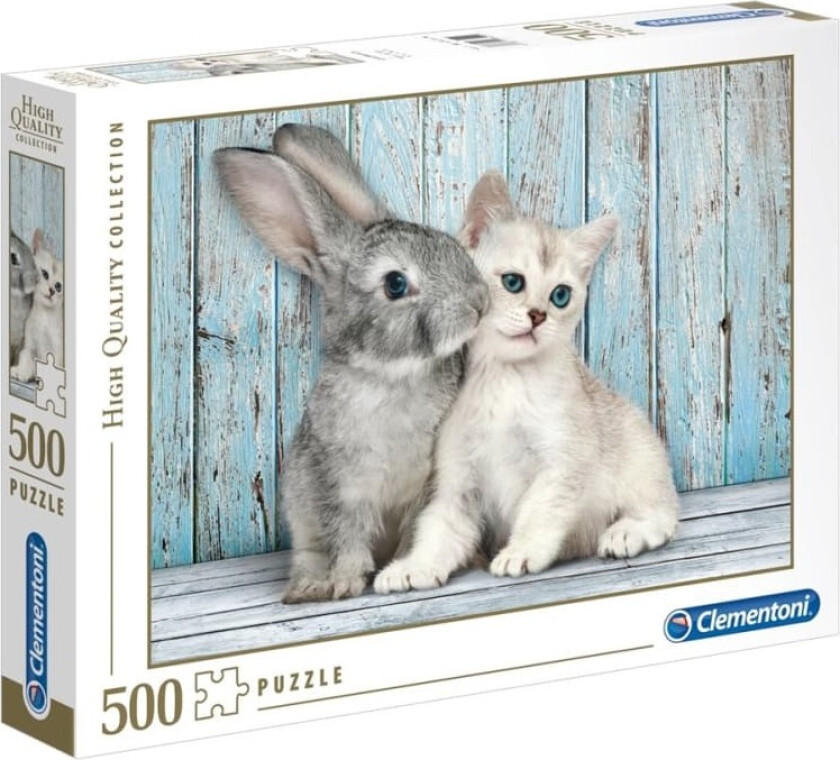 Bilde av Puslespill 500 Katt Og Kanin