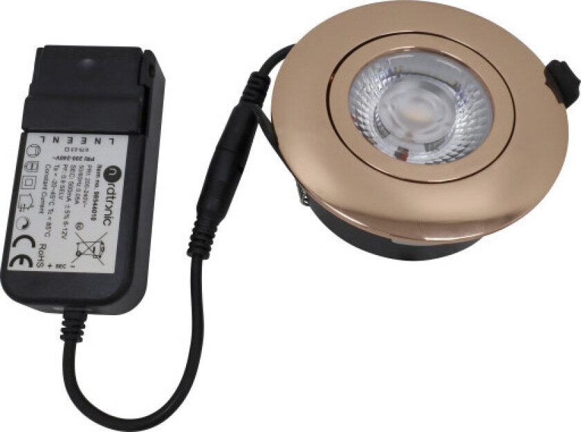 Lavprofil Fleksibel G2 Ø83 2700K K/Rund m/Driver innendørs