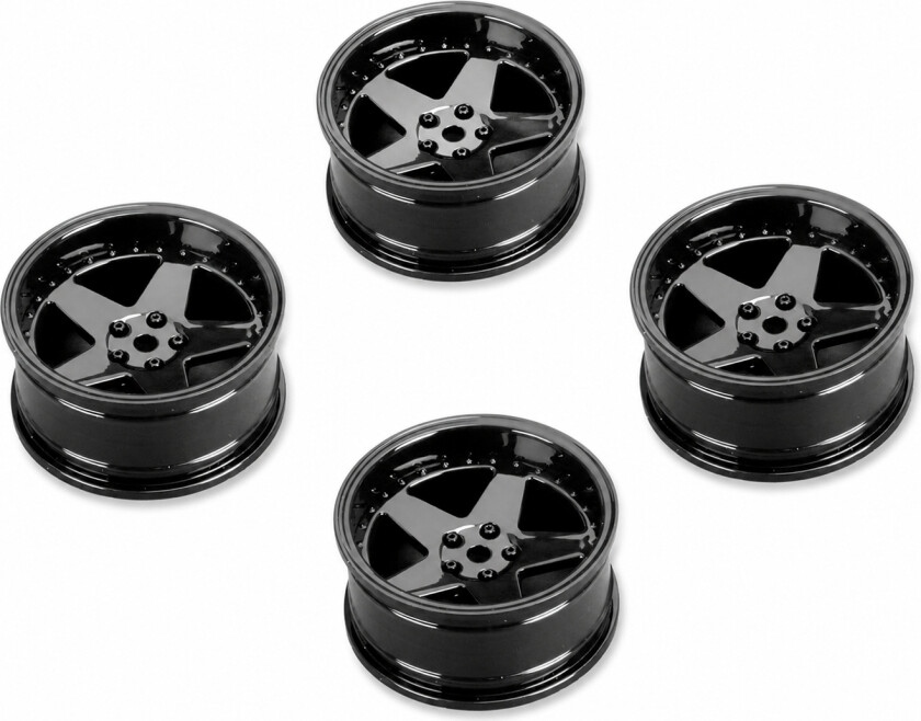 Louise Drift Wheels 5-Spoke Matte Black (4)