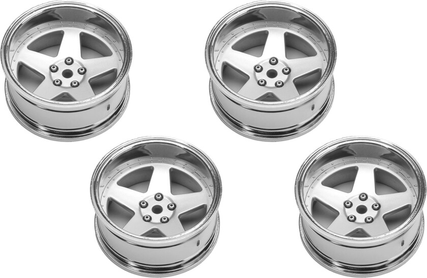 Louise Drift Wheels 5-Spoke Matte Silver (4)