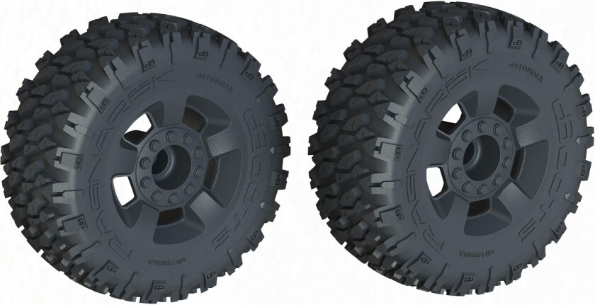 ARRMA ARA-1383 dBoots Ragnarok MT Tire Set Glued Black