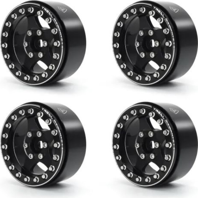 Bilde av Treal Beadlock 1.9 Wheel Set 4pc Black - Type E
