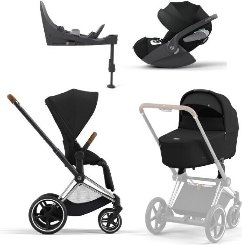 Cybex, Sportsvogn, Platinum Line, E-Priam - Off White/chrome Brown