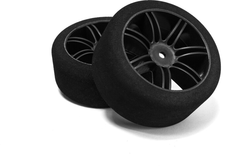 Hotrace 1/10 Rear Foam Shore 37 Carbon Rims (2)