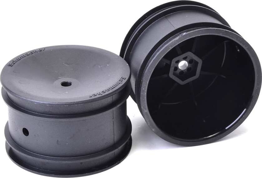 Schumacher U4365 Wheel Rear 4WD Black 1/10 (2)