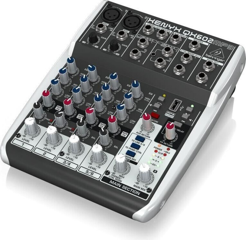 Bilde av XENYX QX602MP3 6-Input Mikser med MP3-Spiller