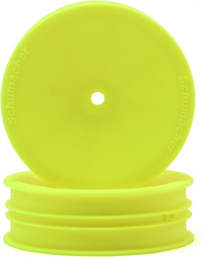 Bilde av Schumacher U7454 Wheel Front Slim 2WD Neon Yellow 1/10 (2)