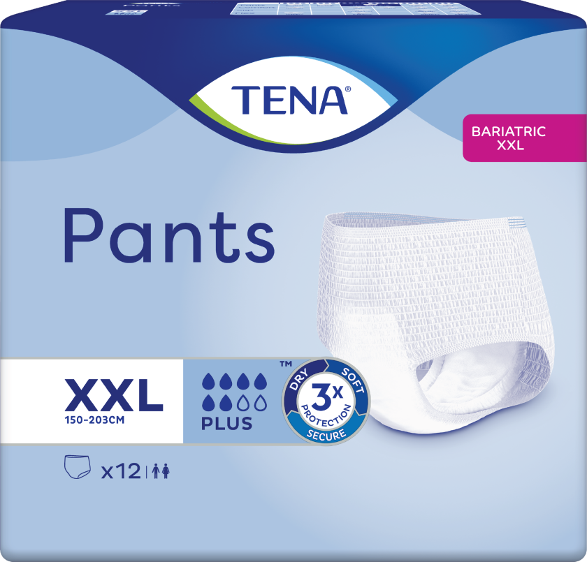 Tena Pants Bariatric Plus, XXlarge, 12 stk
