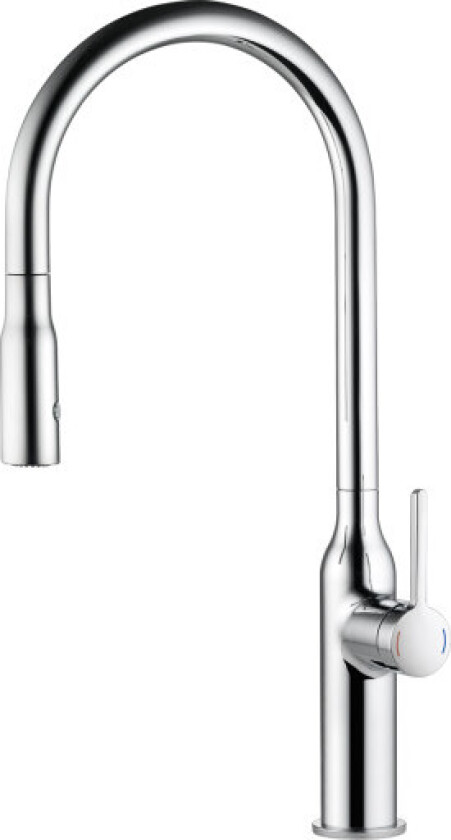 KWC SIN kjøkkenarmatur i krom med uttrekkbar dusj