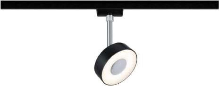 Circle, Spotlight på skinne, LED, 5 W, 2700 K, 210 lm, Sort, Kromfarget