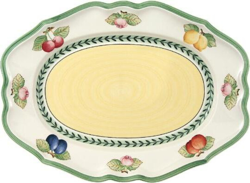French Garden Fleurence Oval tallerken 37cm.