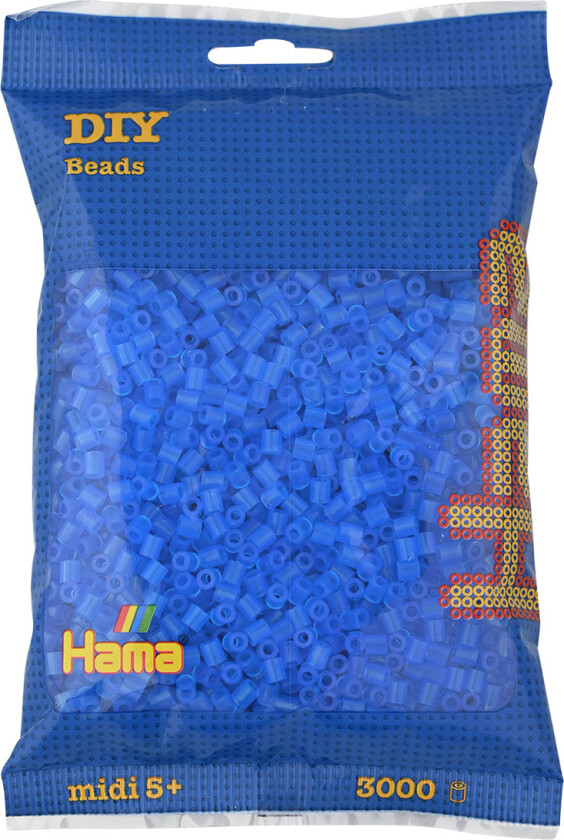 Bilde av Midi-perler 201-15 Transparent blå - 3000 stk.