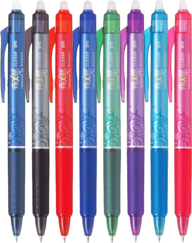 Kuglepen Pilot FriXion Clicker blåsort fine 0,5 mm - (12 stk.)