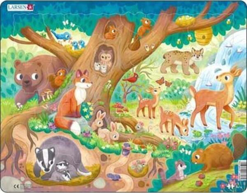 "Cute Forest Animals" Jigsaw Puzzle - 29 pieces Maxi (36.5 x 28.5 cm) 2D Puslespill