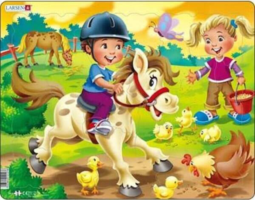Farm Jigsaw Puzzle for Children with Pony - 16 Pieces Maxi (36.5 x 28.5 cm) 2D Puslespill