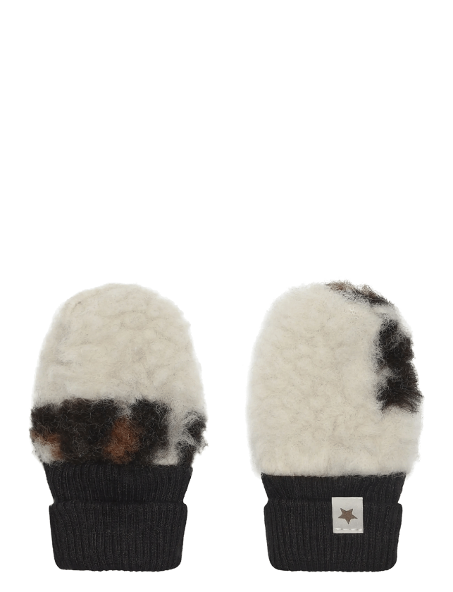 Mittens Wool Teddy Jacquard - CEMENT - 50\56
